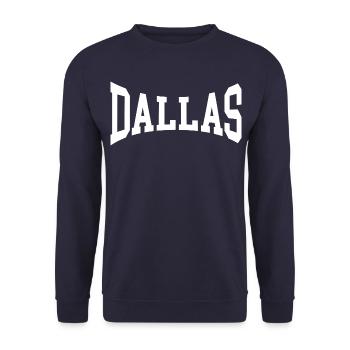 Dallas - Unisex Sweatshirt - navy - Front - Alina (178cm) & Michal (187cm)