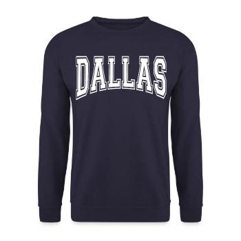 Dallas - Unisex Sweatshirt - navy - Front - Alina (178cm) & Michal (187cm)