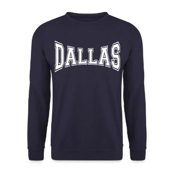 Dallas - Unisex Sweatshirt - navy - Front - Alina (178cm) & Michal (187cm)