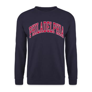 Philadelphia - Unisex Pullover - Navy - Vorne - Alina (178cm) & Michal (187cm)