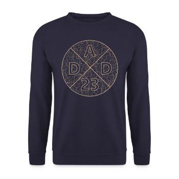 Dad 23 - Unisex Pullover - Navy - Vorne - Alina (178cm) & Michal (187cm)