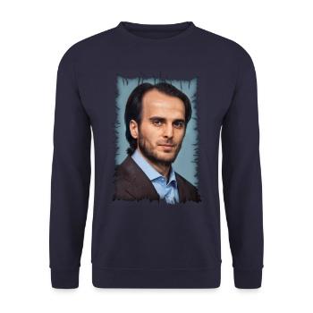 Yusup Temerkhanov - Sweat-shirt Unisexe - marine - Devant - Alina (178cm) & Michal (187cm)