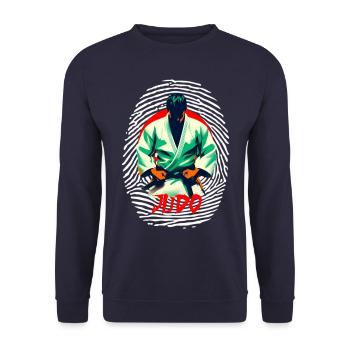 Judo - Unisex Sweatshirt - navy - Front - Alina (178cm) & Michal (187cm)