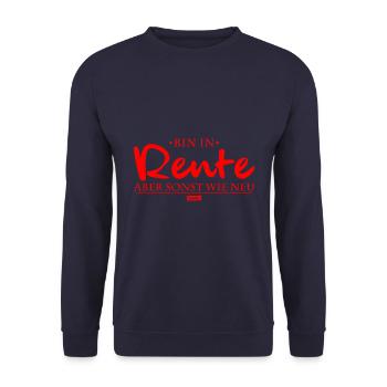 Ich Bin In Rente Sonst Wie Neu HARIZ Rentner Ruhes - Unisex Pullover - Navy - Vorne - Alina (178cm) & Michal (187cm)