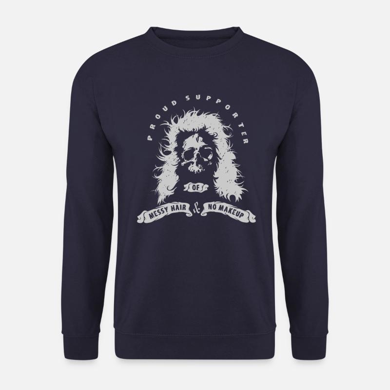 Stolzer Unterstützer von Messy Hair & Kein Make-up Geschenk - Unisex Pullover - Navy
