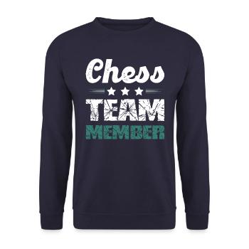 Chess Team - Unisex Sweatshirt - navy - Front - Alina (178cm) & Michal (187cm)