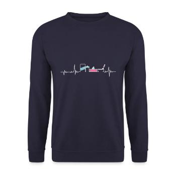 Cuisson du cœur - Sweat-shirt Unisexe - marine - Devant - Alina (178cm) & Michal (187cm)