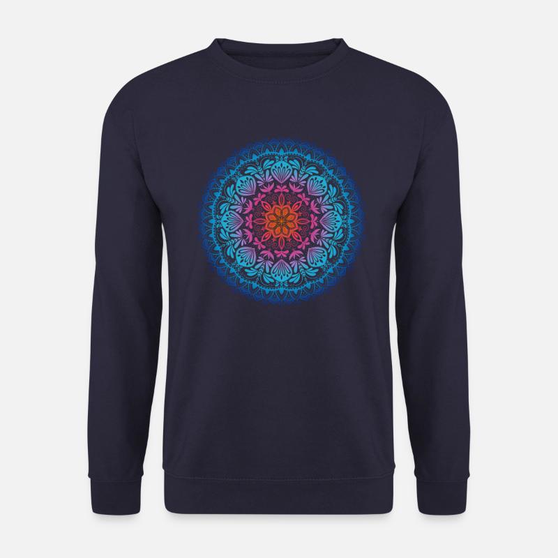 Rainbow Mandala - Unisex Sweatshirt - navy