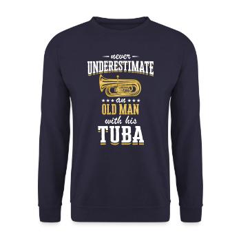 Tuba Tubist - Unisex Sweatshirt - navy - Front - Alina (178cm) & Michal (187cm)