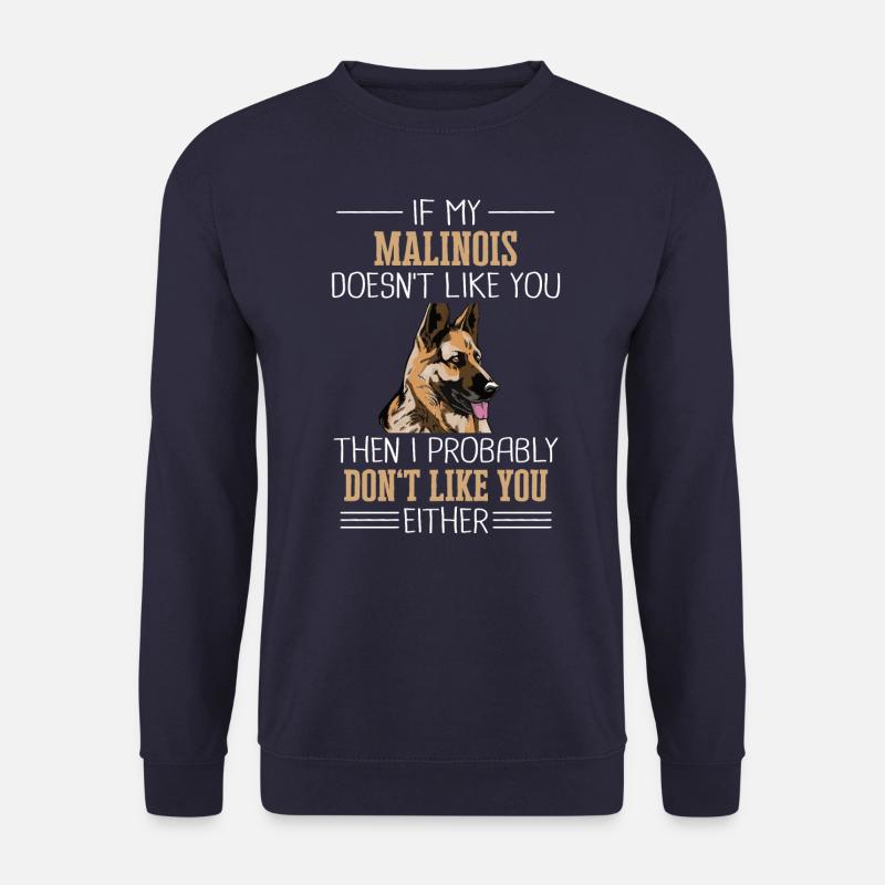 Malinois Hund - Unisex Pullover - Navy