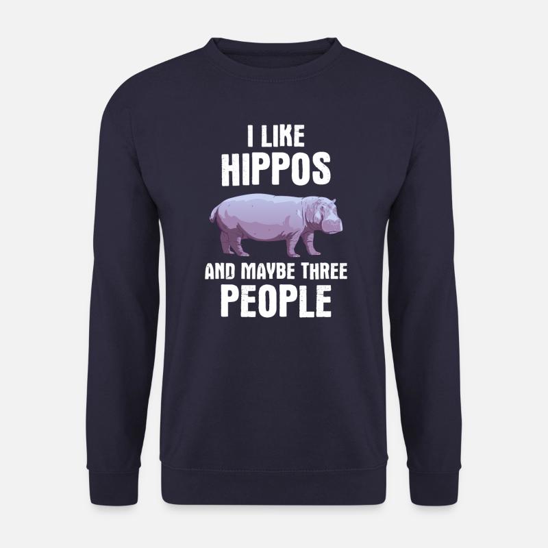 Nilpferd - Unisex Pullover - Navy
