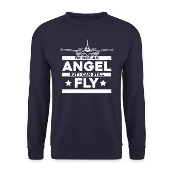 Pilot Flugzeug Piloten Luftfahrt - Unisex Pullover - Navy - Vorne - Alina (178cm) & Michal (187cm)