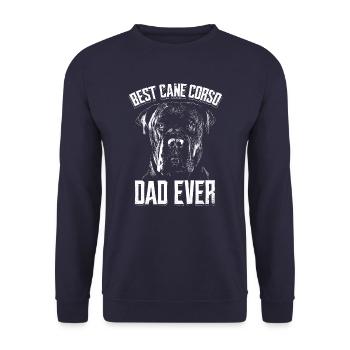 Cane Corso Chien - Sweat-shirt Unisexe - marine - Devant - Alina (178cm) & Michal (187cm)