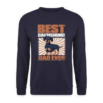 Dackel Hund - Unisex Pullover - Navy - Vorne - Alina (178cm) & Michal (187cm)