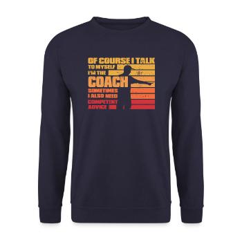 Coach Trainer - Unisex Sweatshirt - navy - Front - Alina (178cm) & Michal (187cm)