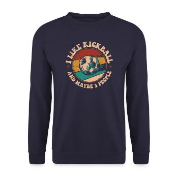 Kickball - Unisex Pullover - Navy - Vorne - Alina (178cm) & Michal (187cm)