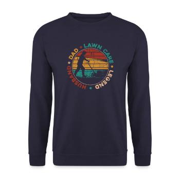 Lawn Mower Lawn Mower Garden - Unisex Sweatshirt - navy - Front - Alina (178cm) & Michal (187cm)