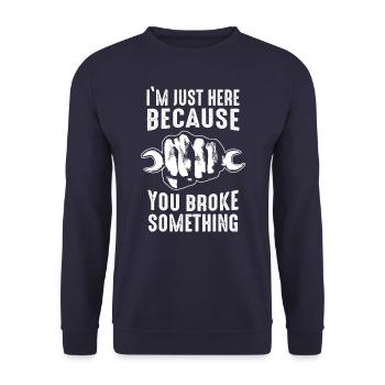 Mechanic Screwdriver Workshop - Unisex Sweatshirt - navy - Front - Alina (178cm) & Michal (187cm)
