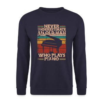 Piano Klavier Instrument de piano - Sweat-shirt Unisexe - marine - Devant - Alina (178cm) & Michal (187cm)
