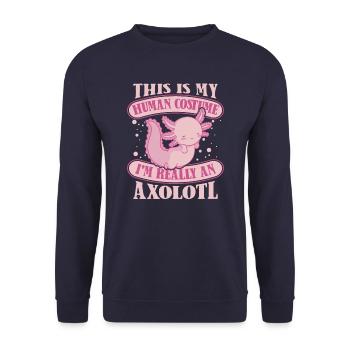 Poisson Axolotl - Sweat-shirt Unisexe - marine - Devant - Alina (178cm) & Michal (187cm)