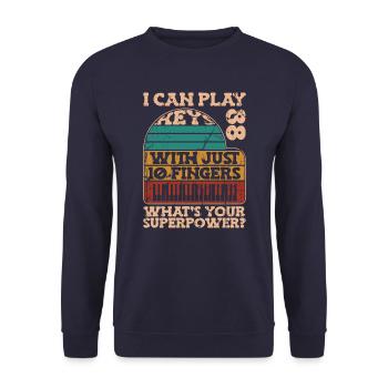 Piano Klavier Instrument de piano - Sweat-shirt Unisexe - marine - Devant - Alina (178cm) & Michal (187cm)