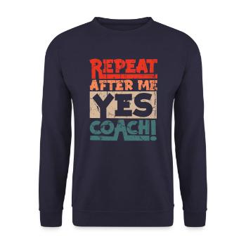 Coach Trainer - Unisex Sweatshirt - navy - Front - Alina (178cm) & Michal (187cm)