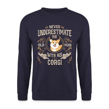 Pembroke Welsh Corgi Chiens Chiens - Sweat-shirt Unisexe - marine - Devant - Alina (178cm) & Michal (187cm)