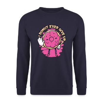 Donut Donuts Candy Bagel - Sweat-shirt Unisexe - marine - Devant - Alina (178cm) & Michal (187cm)