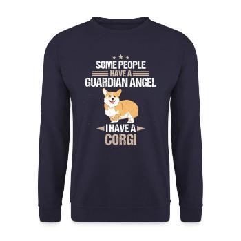 Pembroke Welsh Corgi Chiens Chiens - Sweat-shirt Unisexe - marine - Devant - Alina (178cm) & Michal (187cm)