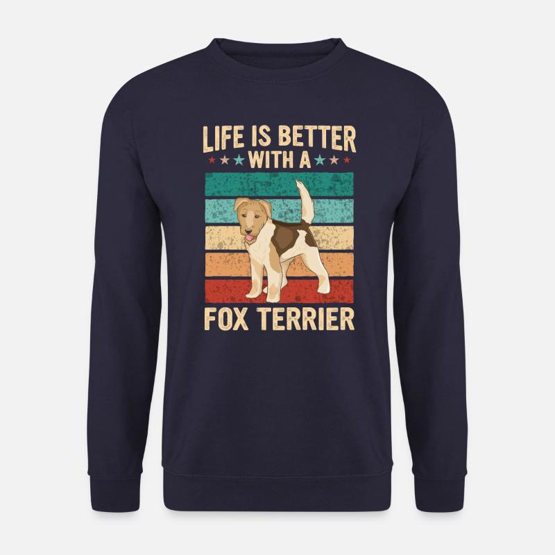 Chien Fox Terrier - Sweat-shirt Unisexe - marine