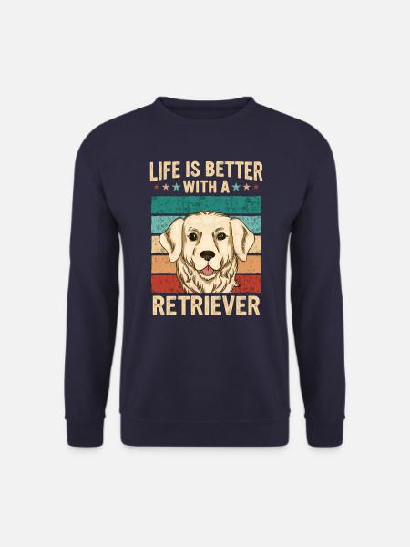 Golden Retriever Dog - Unisex Sweatshirt - navy