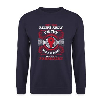 Grill Grillen Griller BBQ Barbecue - Sweat-shirt Unisexe - marine - Devant - Alina (178cm) & Michal (187cm)