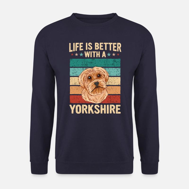 Yorkshire Terrier Hund - Unisex Pullover - Navy