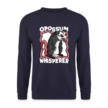 Opossum Possum Animal - Unisex Sweatshirt - navy - Front - Alina (178cm) & Michal (187cm)