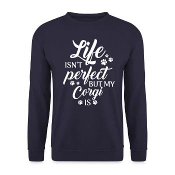 Pembroke Welsh Corgi Chiens Chiens - Sweat-shirt Unisexe - marine - Devant - Alina (178cm) & Michal (187cm)
