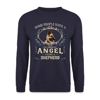 Deutscher Schäferhund Hund - Unisex Pullover - Navy - Vorne - Alina (178cm) & Michal (187cm)