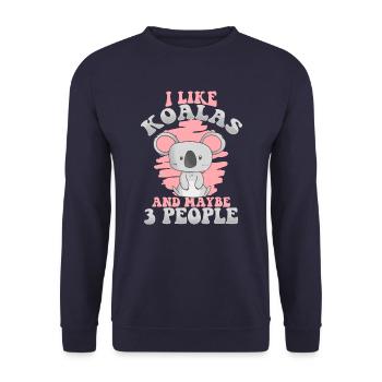 Koala Koalas Koala Ours Animal - Sweat-shirt Unisexe - marine - Devant - Alina (178cm) & Michal (187cm)