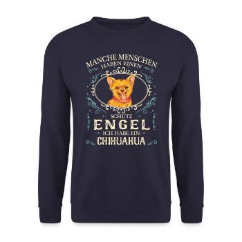 Chihuahua Hund Chihuahuas Hundehalter - Unisex Pullover - Navy - Vorne - Alina (178cm) & Michal (187cm)