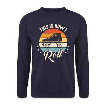 Rollerskate Rollschuh Inlineskates Skating - Unisex Pullover - Navy - Vorne - Alina (178cm) & Michal (187cm)