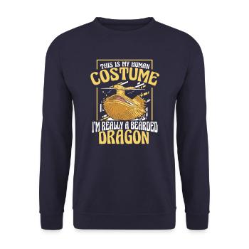 Dragon barbu Bartagamen Pogona - Sweat-shirt Unisexe - marine - Devant - Alina (178cm) & Michal (187cm)