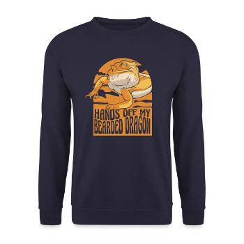 Dragon barbu Bartagamen Pogona - Sweat-shirt Unisexe - marine - Devant - Alina (178cm) & Michal (187cm)