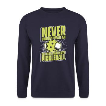 Pickleball Pickleballer Sport - Sweat-shirt Unisexe - marine - Devant - Alina (178cm) & Michal (187cm)