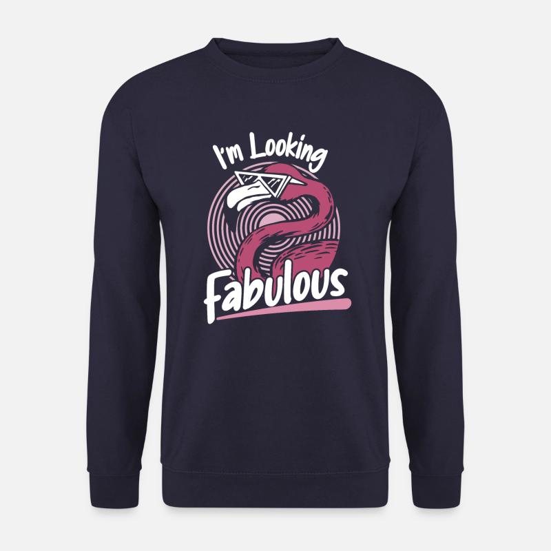 Flamingo Tier Rosa - Unisex Pullover - Navy