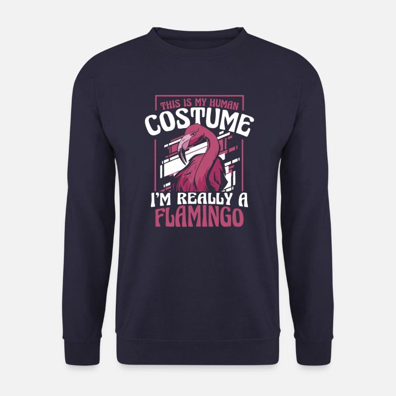 Flamingo Tier Rosa - Unisex Pullover - Navy