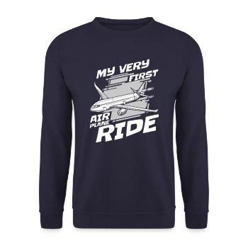 Vol du premier vol de l’avion - Sweat-shirt Unisexe - marine - Devant - Alina (178cm) & Michal (187cm)