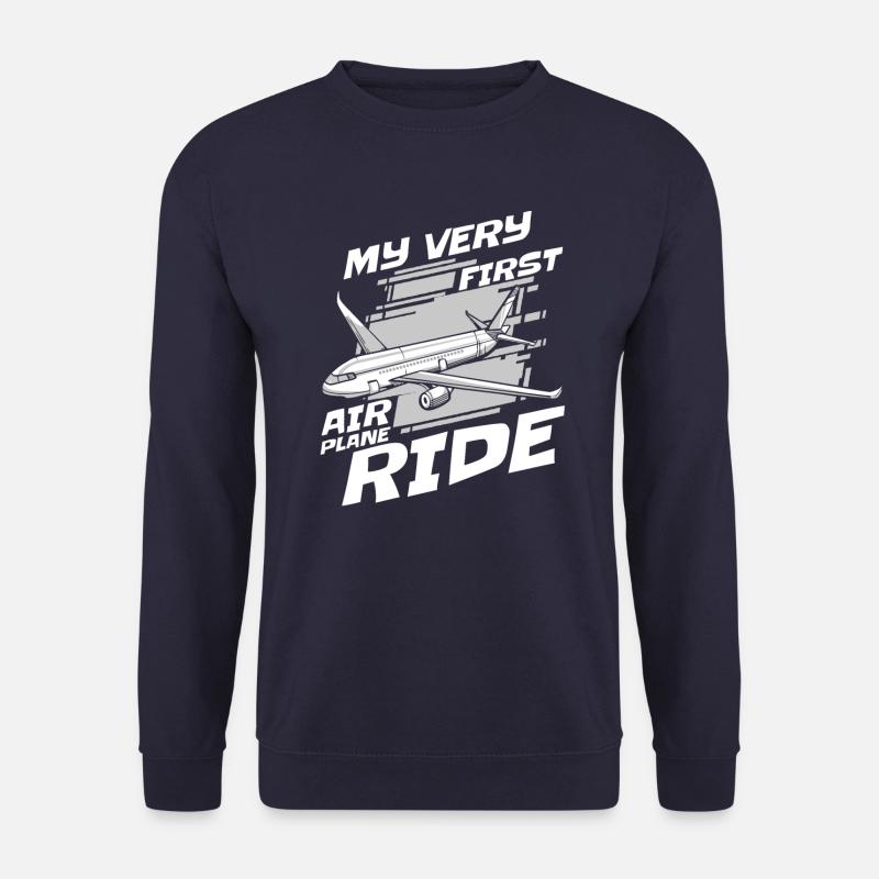 Airplane First Flight Flying - Unisex Sweatshirt - navy