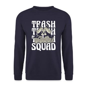 Raccoon - Unisex Sweatshirt - navy - Front - Alina (178cm) & Michal (187cm)