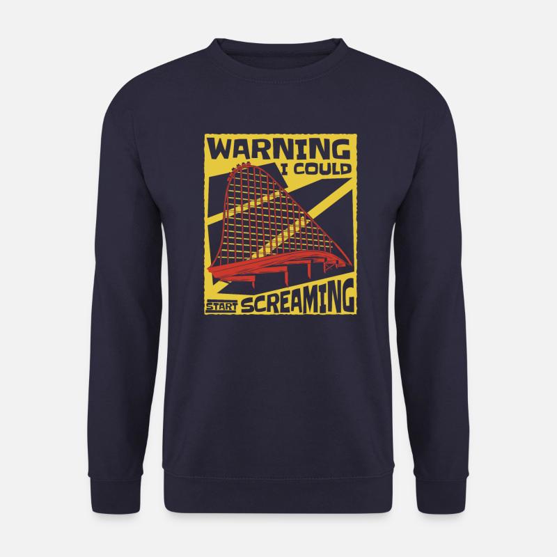 Achterbahn Achterbahnen Vergnügungspark - Unisex Pullover - Navy