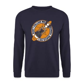 Kajak Kayak Kayaking - Sweat-shirt Unisexe - marine - Devant - Alina (178cm) & Michal (187cm)