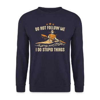 Kajak Kayak Kayaking - Sweat-shirt Unisexe - marine - Devant - Alina (178cm) & Michal (187cm)